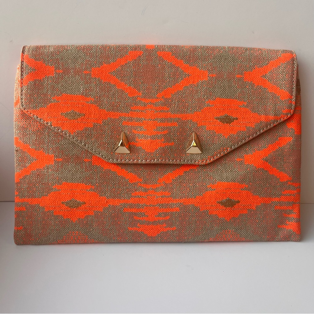 Stella & Dot City Slim City Clutch ~ Aztec Coral